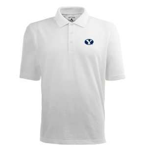  Brigham Young Pique Xtra Lite Polo Shirt (White): Sports 