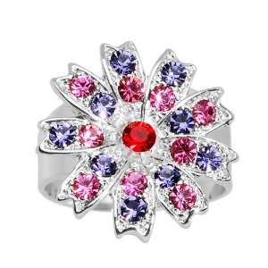  Enchanting Flower Adjustable Ring Jewelry