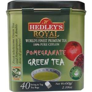 Hedleys Royal Green Tea   Pomegranate: Grocery & Gourmet Food
