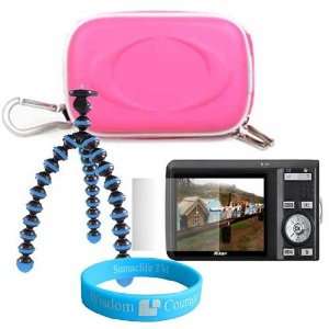 Hard Hot Pink Camera Zip Case for Fujifilm Finepix A150, F200EXR, J20 