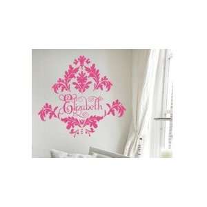  Tres Chic Damask Personalized Wall Decal: Automotive