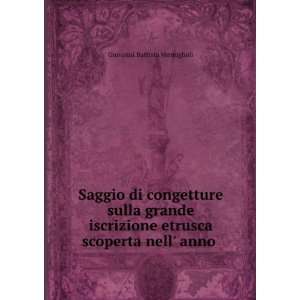   etrusca scoperta nell anno .: Giovanni Battista Vermiglioli: Books