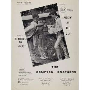   Ad Compton Brothers Country Music Mail Mailbox   Original Booking Ad