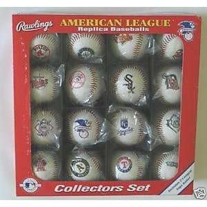  Rawlings American League Replica Baseballs Collectors Set 
