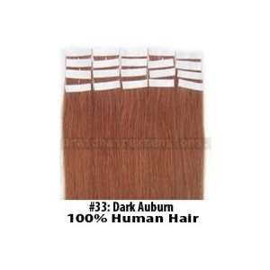  Dark Auburn Tape In Hair Extensions: Beauty