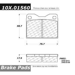  Centric Parts, 102.01560, CTek Brake Pads Automotive