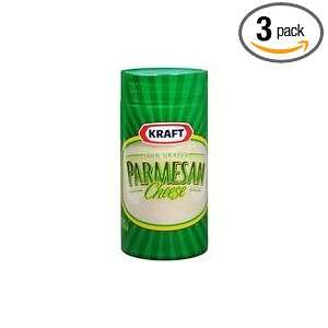 Kraft 100 % Grated Parmesan Cheese 8oz Canister (3 Pack):  