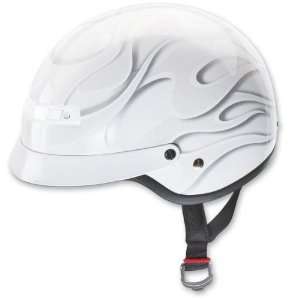   Nomad Helmet , Color White, Size 2XS, Style Ghost Flames 0103 0231