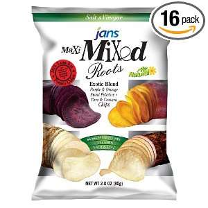 Jans Mixed Roots Chips Salt & Vinegar, 2.8 Ounce (Pack of 16):  