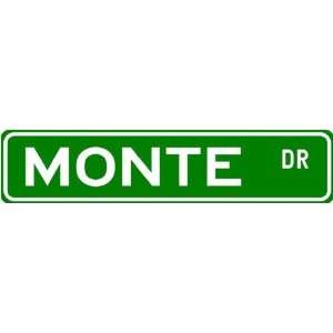  MONTE Street Name Sign ~ Family Lastname Sign ~ Gameroom 