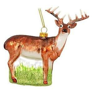  Whitetail Deer Glass Ornament