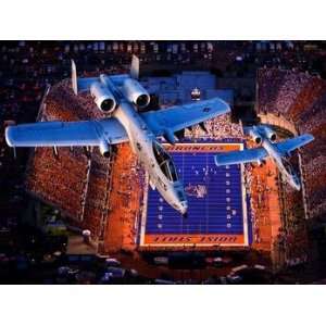  Boise State Broncos Flyover Bronco Stadium Canvas Photo 