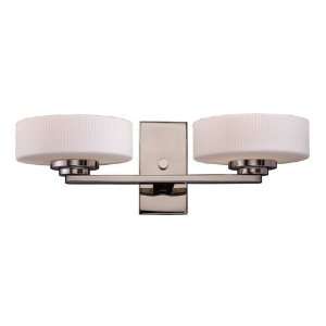 Elk Lighting 10133/2 Polished Nickel Sousa Two Light Bathroom Fixture 