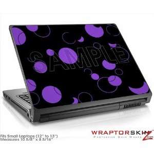    Small Laptop Skin Lots of Dots Purple on Black: Electronics