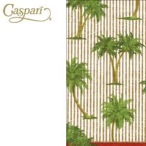  Caspari Paper Napkins 10641G Palms Gold Guest Napkins 