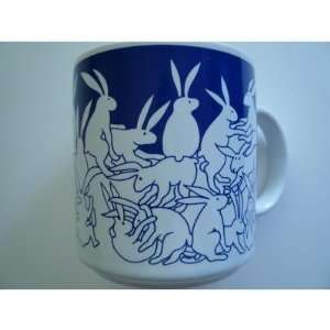  Animates Blue Nitetime Rabbits Mug   Taylor & Ng: Kitchen 