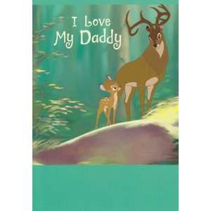Fathers Day Card Disney Bambi I Love My Daddy Hallmark   (Collector 