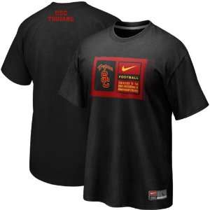  Nike USC Trojans 2011 Team Issue T shirt   Black (X Large 