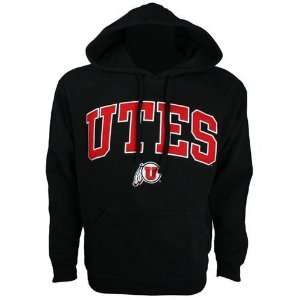  Utah Utes Icon Hooded Sweatshrits (Black): Sports 