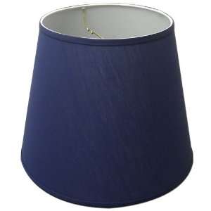  Lamp Shade 11x17x13 Navy Blue Linen Fabric: Home 