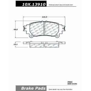   Rear Posi Quiet Ceramic w/Shims Preferred 105.13910 Automotive