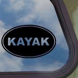 Kayak Euro Ovel Hawaii Aloha Black Decal Window Sticker:  