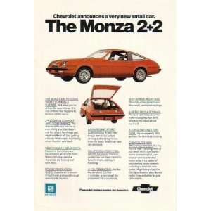    1975 Red Chevy Chevrolet Monza 2+2 Print Ad (14201)