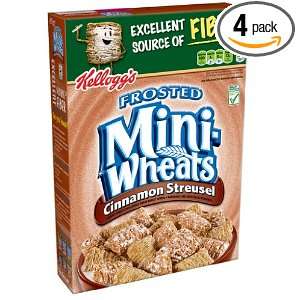 Kelloggs Frosted Mini Wheats Cinnamon Streusel, 16 Ounce Boxes (Pack 