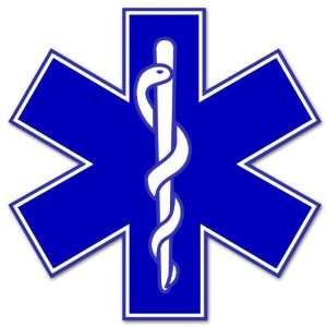    Star of Life medical EMS EMT medics sticker 5 x 5 Automotive