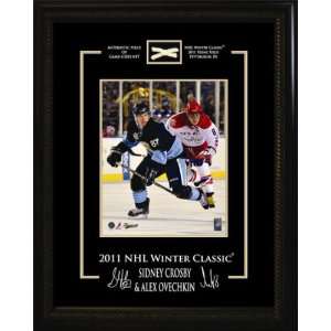  Crosby/Ovechkin Unsigned 8 x 10 Piece of Net Penguins 