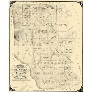  COLUSA COUNTY CALIFORNIA (CA) LANDOWNER MAP 1874