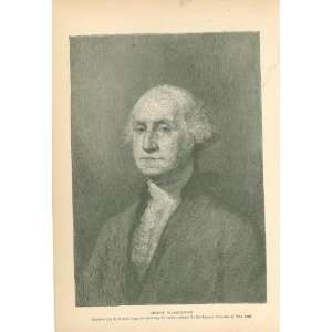  1883 Print President George Washington: Everything Else