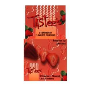  Tastees Condoms, Strawberry 3 Pack