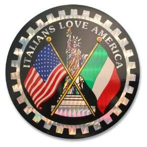  Italians Love America Sticker 