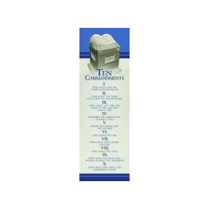  Bookmarks Ten Commandments (Blue/White) (Package of 25 