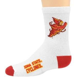   State Cyclones Youth White Red Team Logo Tall Socks: Sports & Outdoors