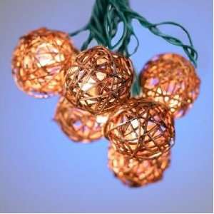  Rattan Ball Set of 10 String Lights: Home Improvement