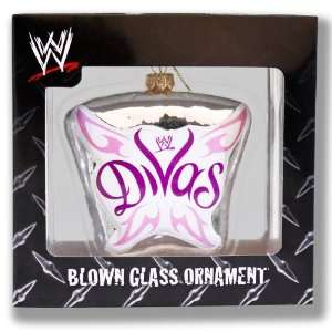  WWE Divas Blown Glass Christmas Ornament 