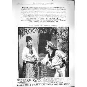  1889 ADVERTISEMENT BROOKES MONKEY BRAND SOAP LONDON: Home 