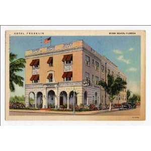    Reprint Hotel Franklin, Miami Beach, Florida
