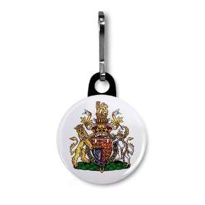 Prince William Coat of Arms Royal Wedding 1 inch Black Zipper Pull 