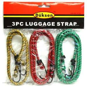   Luggage Elastic Bungee Straps with Steel Hooks, 3ct: Kitchen & Dining