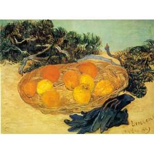 STILL LIFE ORANGES AND LEMONS WITH GLOVES BY VINCENT VAN 