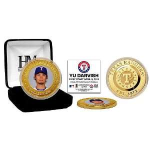 Texas Rangers Yu Darvish Gold Coin by Highland Mint:  