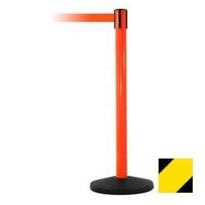  Orange Post Safety Barrier, 10ft, Yellow/Black Belt 