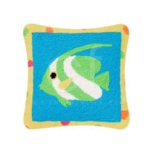  16 x 16 Hooked Pillow, Fish