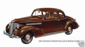 1939 CHEVROLET MASTER DELUXE BUSINESS COUPE ~ MAGNET  