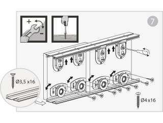 ARES 2 Sliding Door Gear System 70kg/2400mm (3 door)  