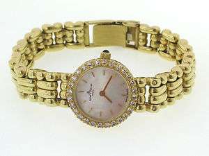 Baume & Mercier 14k Yellow Ladies Gold Watch with Diamond Accents 