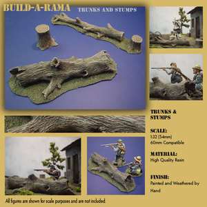   Trunks & Stumps 3pc Accessory 1:32 Scale BAR36   Great for Dioramas